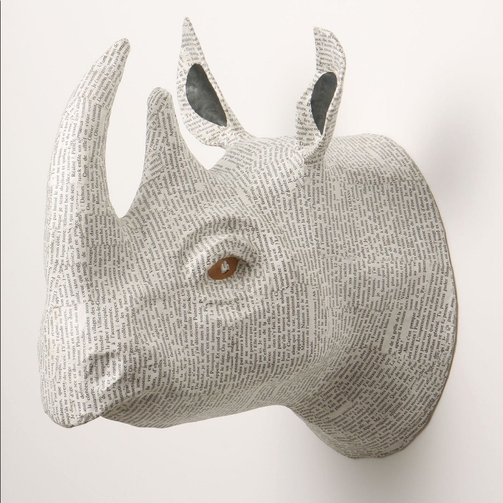 Anthropologie Savannah Story Rhino Bust